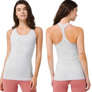 EUC Lululemon Cool Racerback II Tank Top Nulu 10 Large Wee Are From Space Nimbus